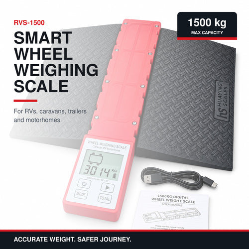 Vehicle Scales up to 1500 kg LCD Display OEM/ODM Option for Caravans & Motorhomes with Ramp Set