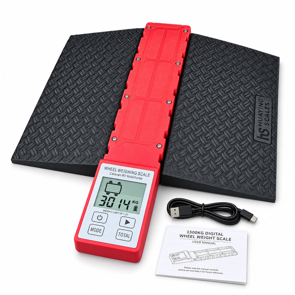 Vehicle Scales up to 1500 kg LCD Display OEM/ODM Option for Caravans & Motorhomes with Ramp Set
