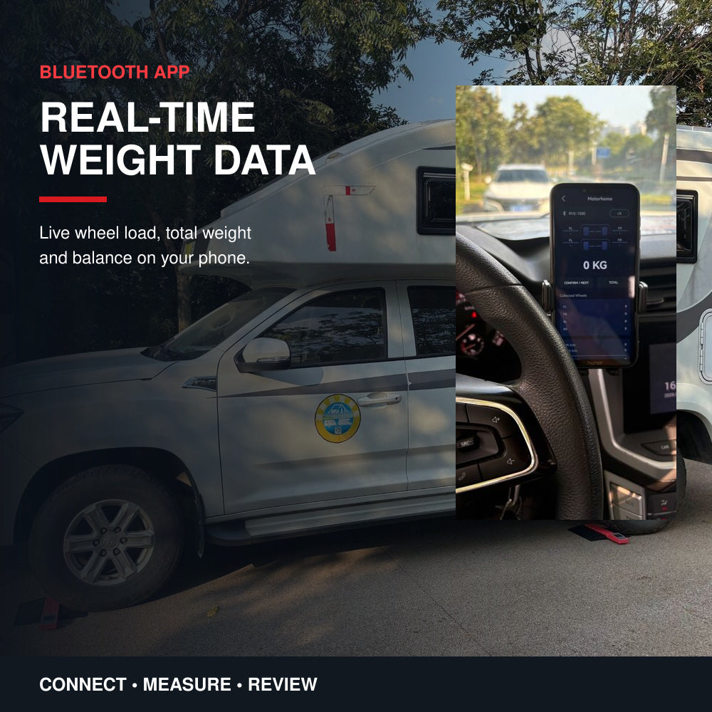 Vehicle Scales up to 1500 kg LCD Display OEM/ODM Option for Caravans & Motorhomes with Ramp Set